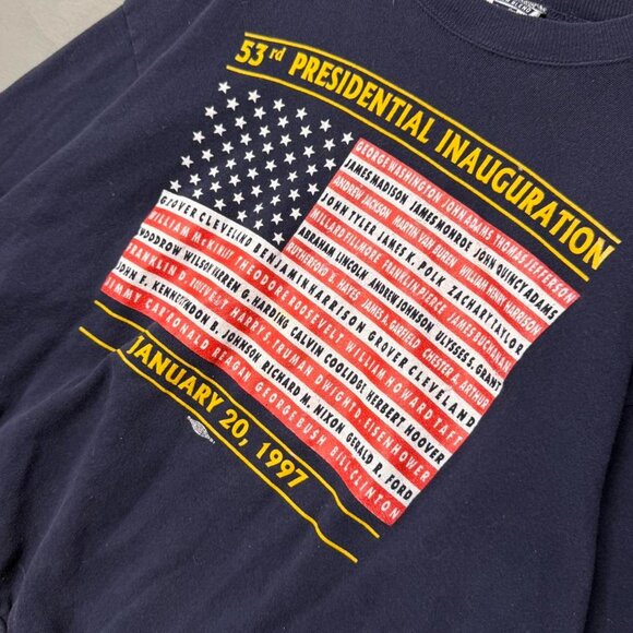 Vintage 53rd Presidential Inauguration 90s Bill Clinton Cozy Sweatshirt XL - Picture 2 of 4